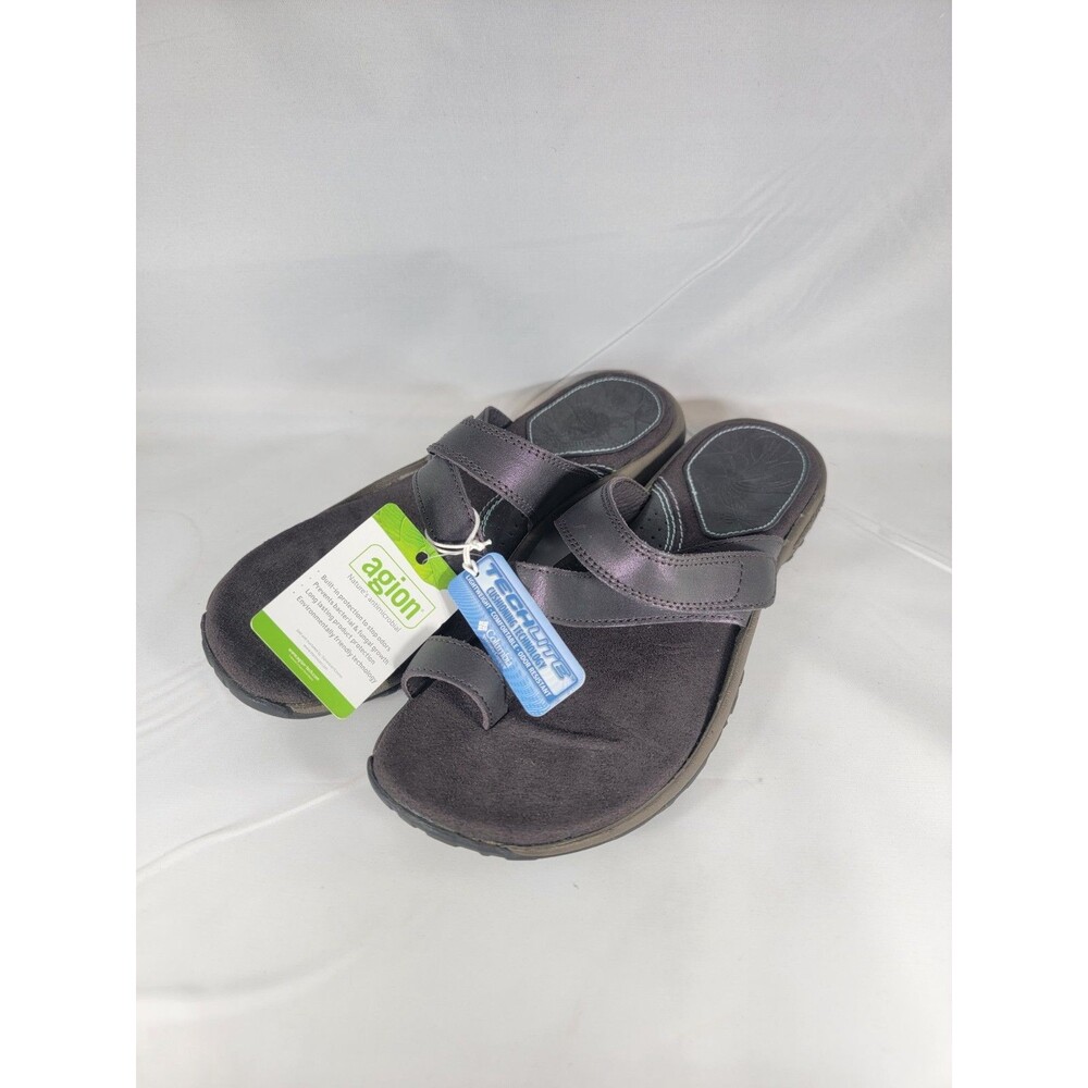 Columbia Women's Techlite Slide Sandals 10 US Brown Leather Lona 2 BL4273-229